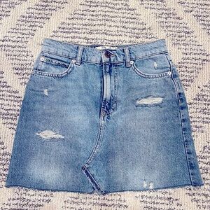 We The Free denim Mini Skirt